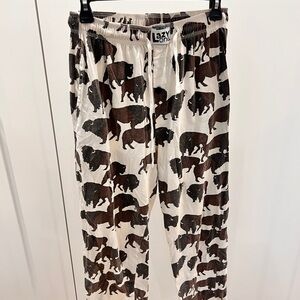 Lazy One Brown and Cream Animal Print Pajama Pants